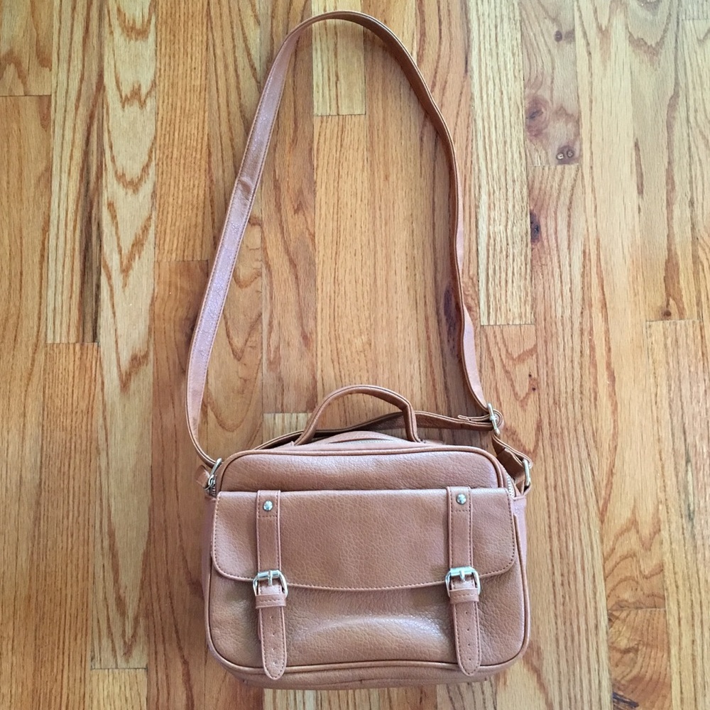 Women’s Faux Leather Brown Crossbody Bag